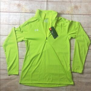 Under Armour HeatGear Lime Green Quarter-Zip Top